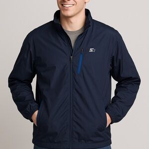 Starter Windbreaker Jacket 2XL Dark Navy Blue Very Good Used Condition